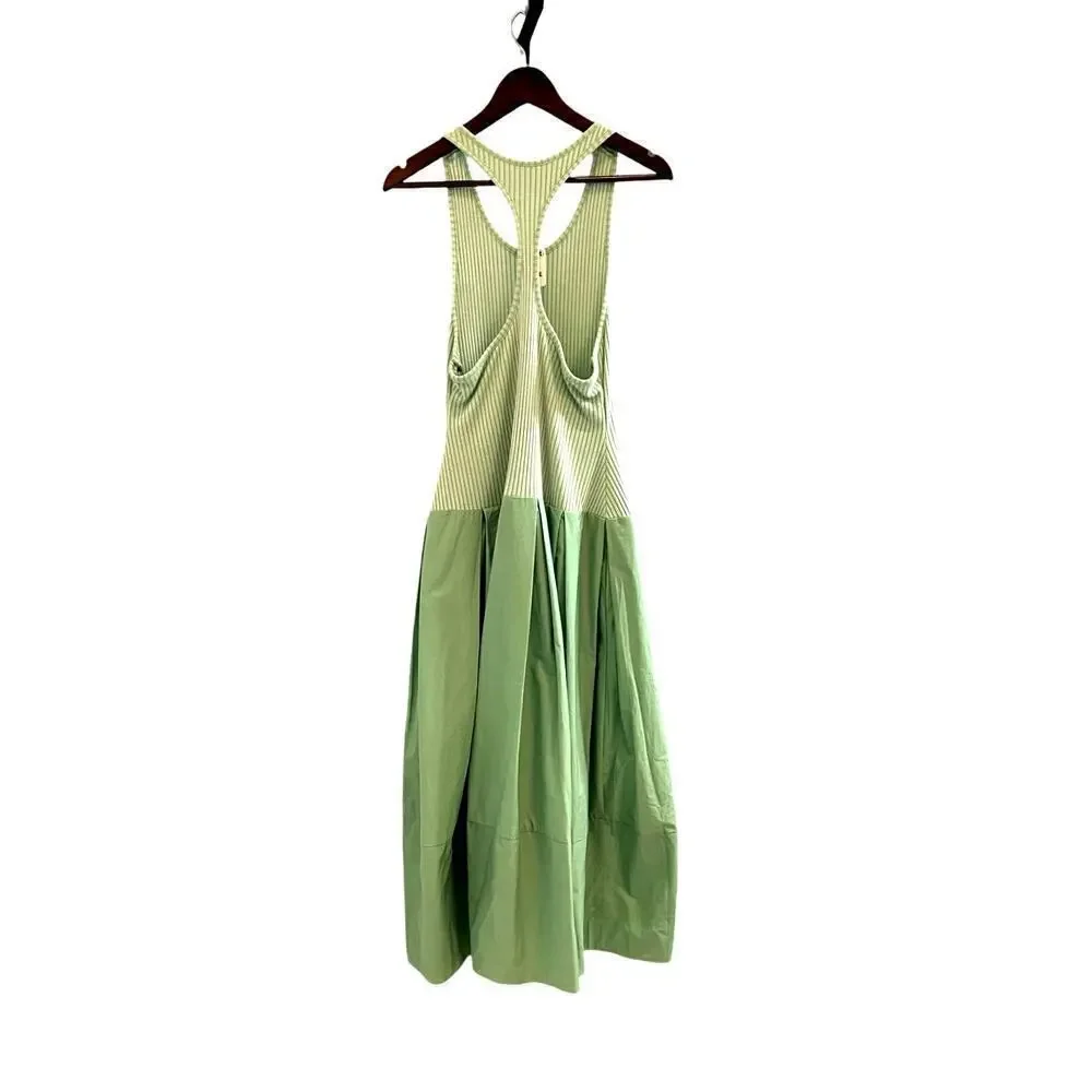 Free People Drops Of Venus Midi Dress Green Sz Medium Vacation Spring Summer NWT